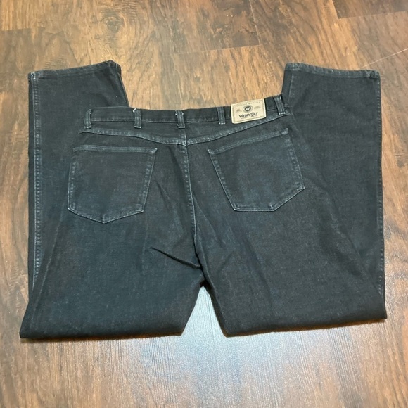 WRANGLER JEANS black denims regular fit 36/32 EUC - Picture 4 of 10